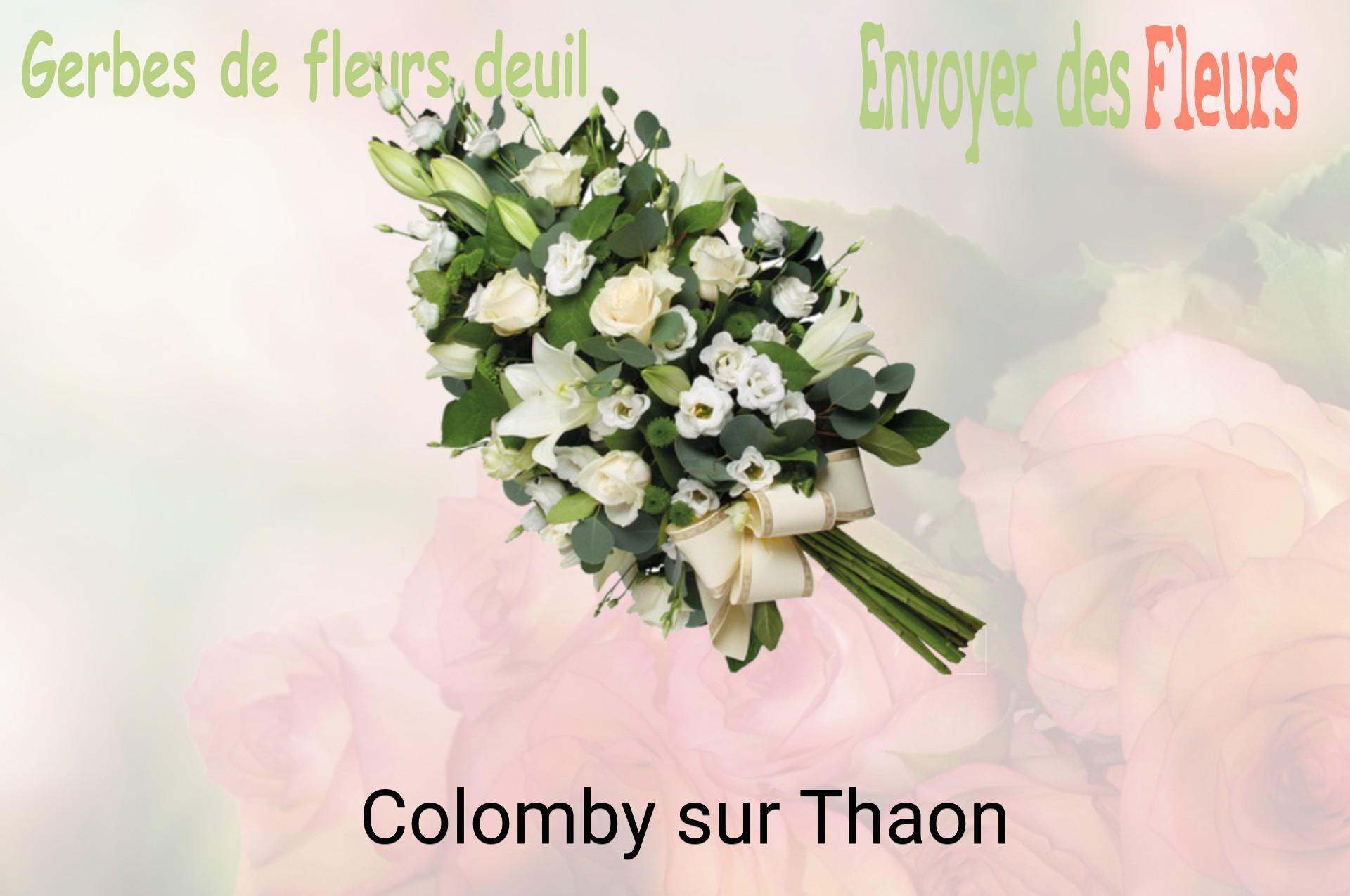 Gerbe de fleurs de deuil livrée à Colomby-sur-Thaon